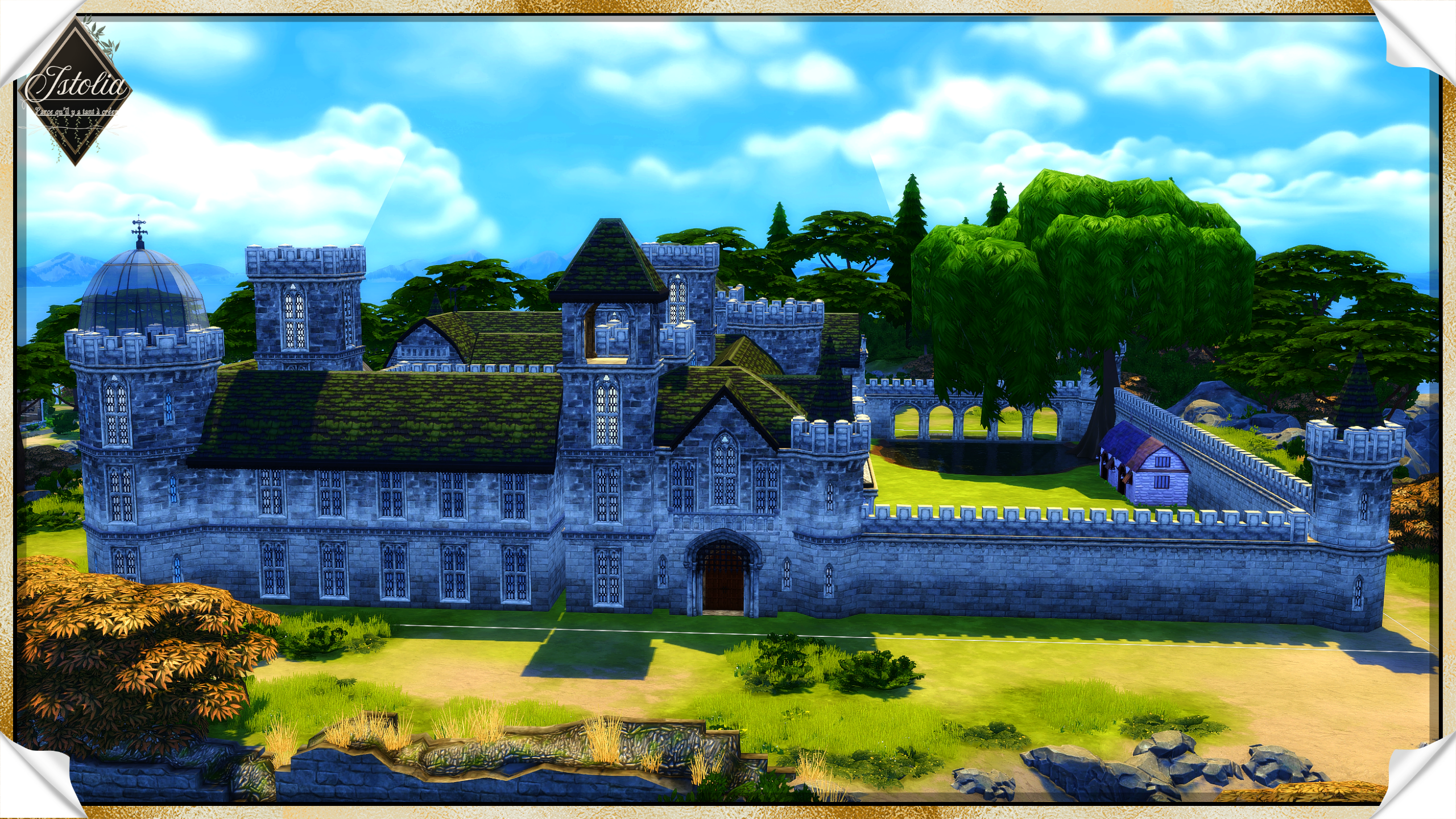 Les Sims 4 | Monastère/Château du vieux saule façade du Monastère du Vieux Saule Les Sims 4