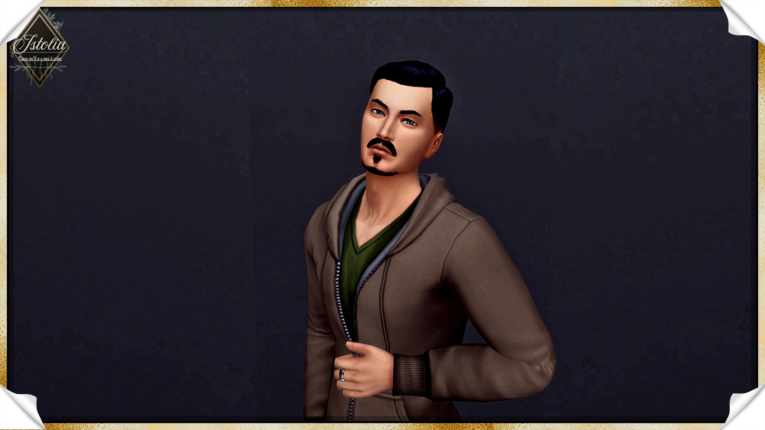 Les Sims 4 | Tom Leclerc Sim masculin réaliste Les Sims 4 en portrait de face, gros plan.