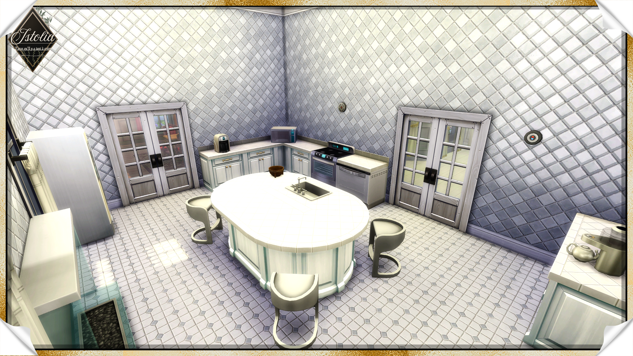 Sims 4 | Château de Chênaie cuisine familiale rénovée