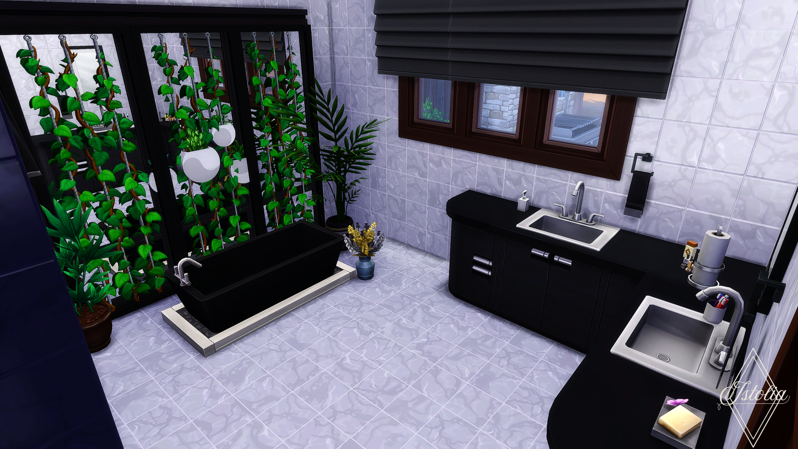 Les Sims 4 | Le Ranch Sabot 'O' Tac Salle de bain du rez-de-chaussée – Ranch Sims 4