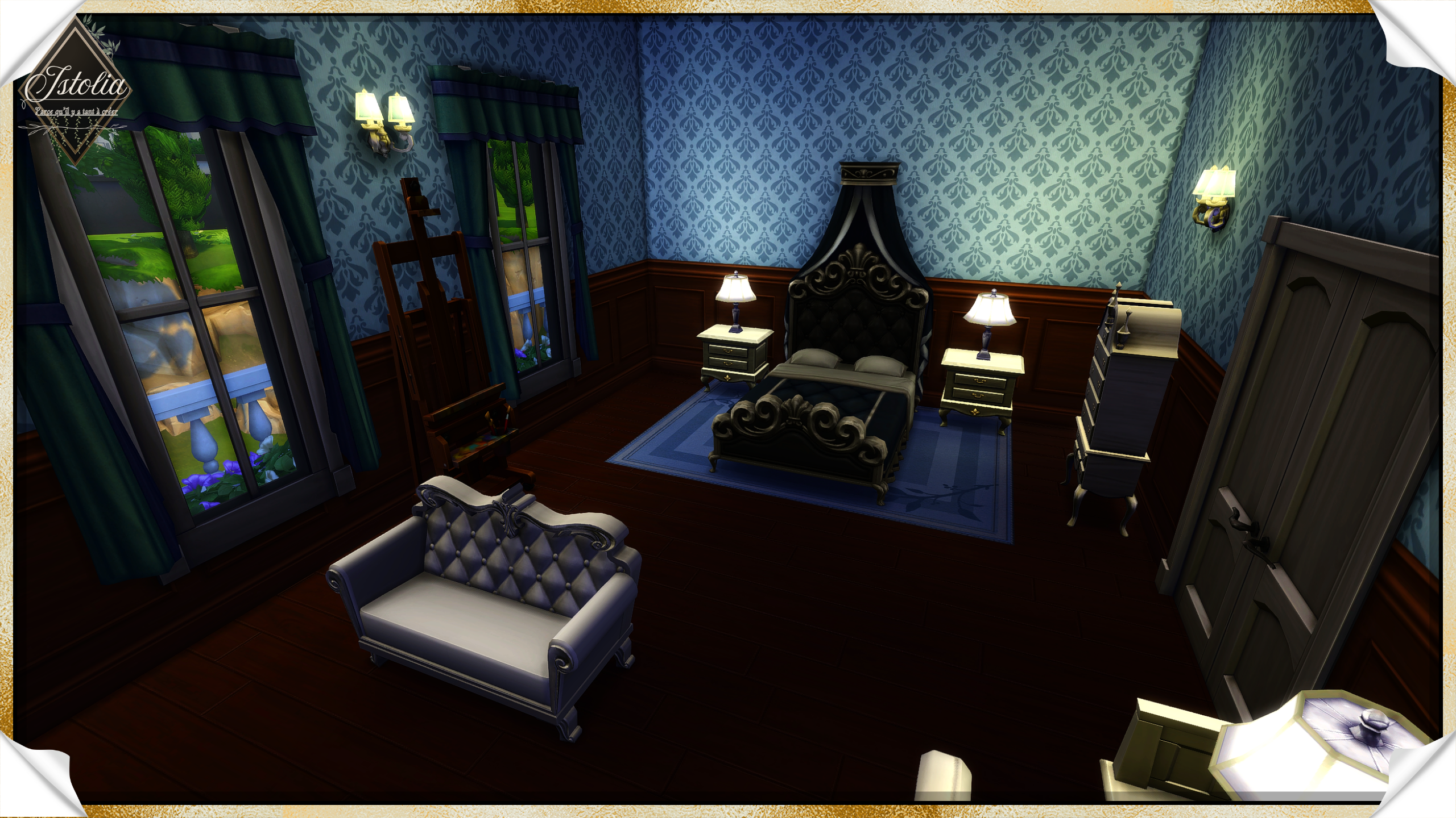 Sims 4 | Château de Chênaie Chambre décorée