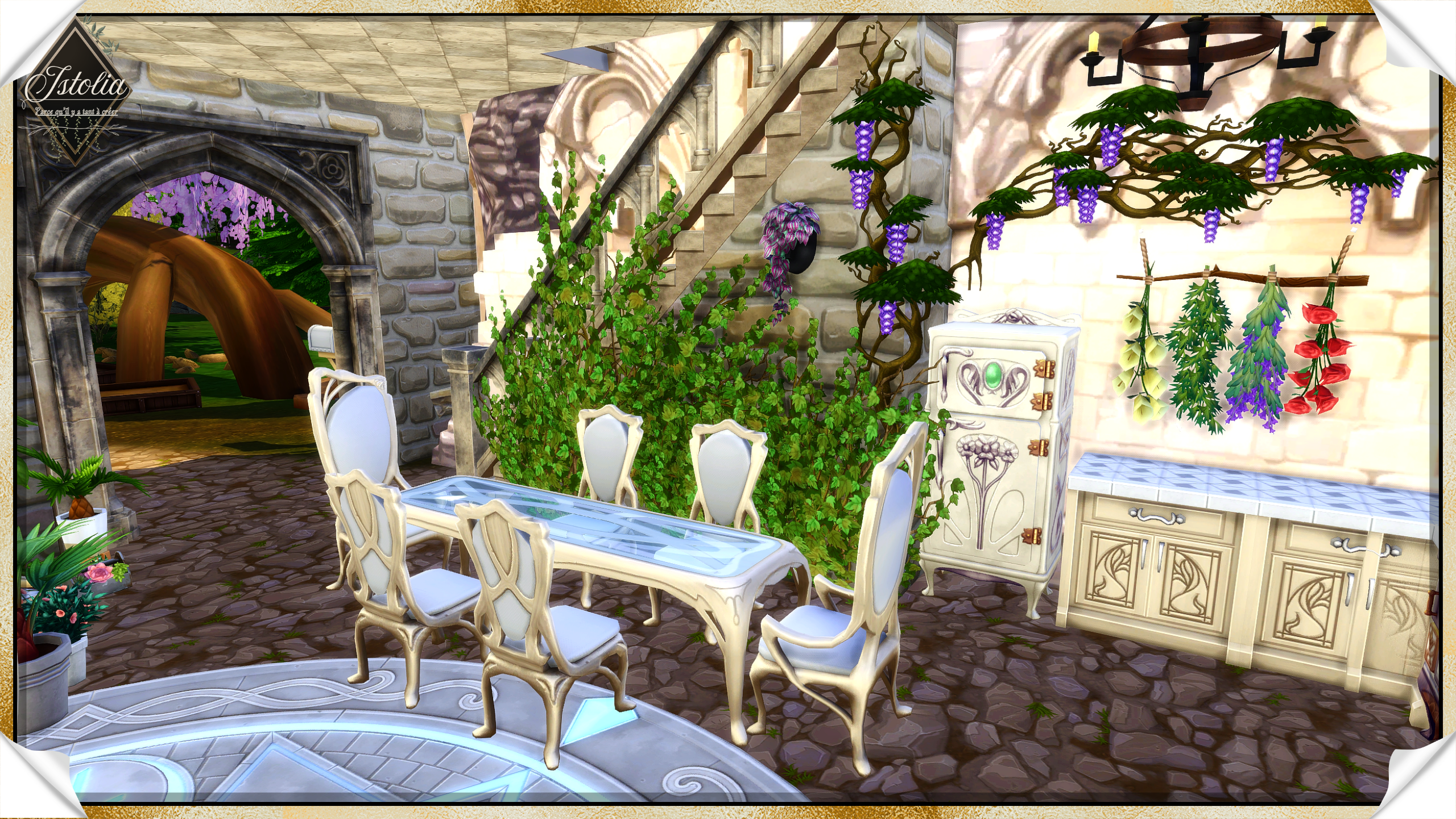 Les Sims 4 | Le Domaine d'Éther salle à manger Domaine d’Ether Sims 4