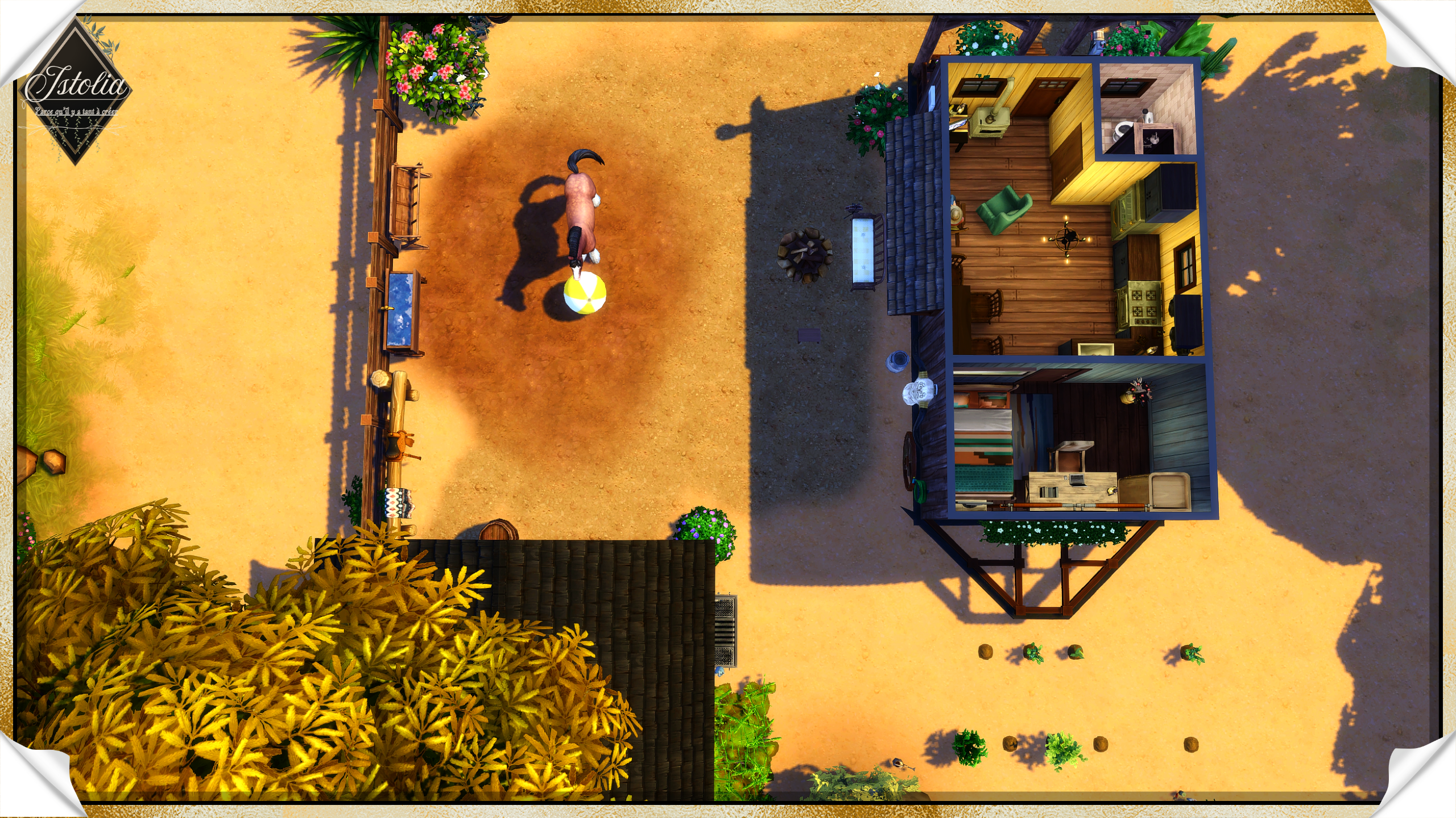 Sims 4 | La Chariotte Plan du dessus – aménagement intérieur de la roulotte