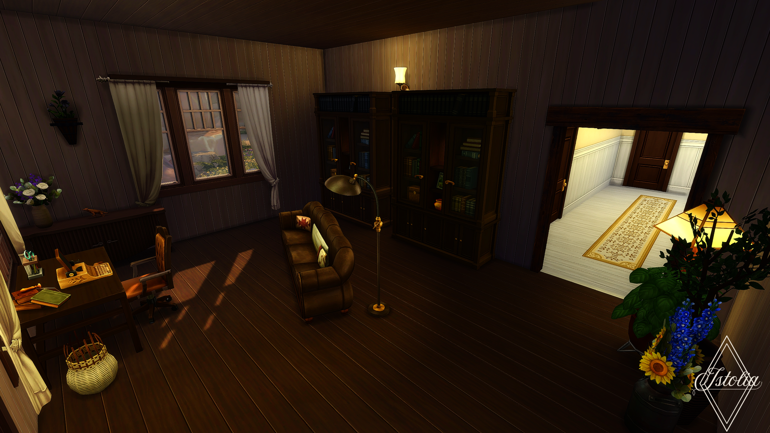 Les Sims 4 | Le Ranch Sabot 'O' Tac Salle de lecture calme et cosy – Sims 4