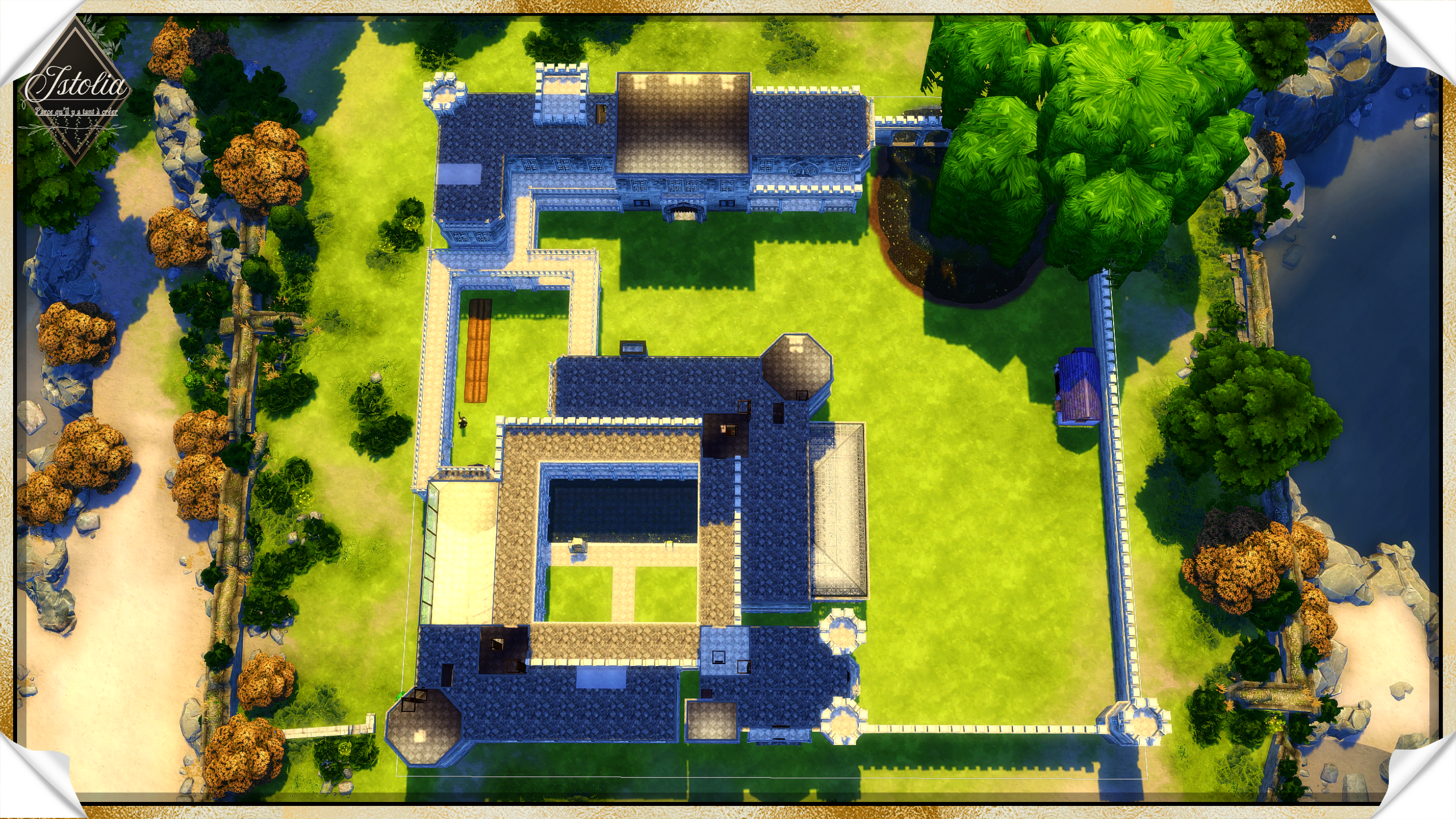 Les Sims 4 | Monastère/Château du vieux saule plan étages supérieurs monastère Sims 4