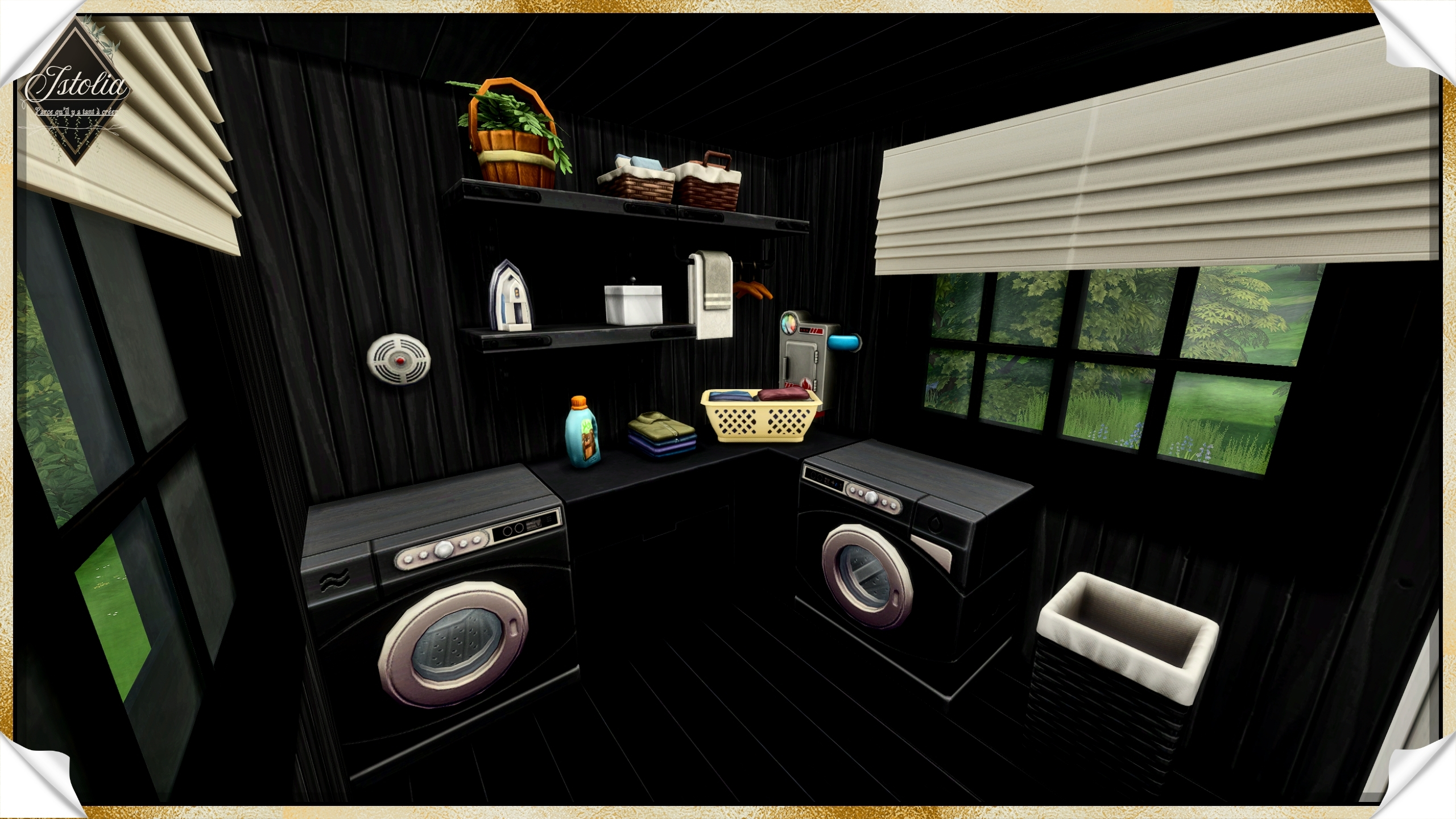 buanderie maison Linéa Sims 4