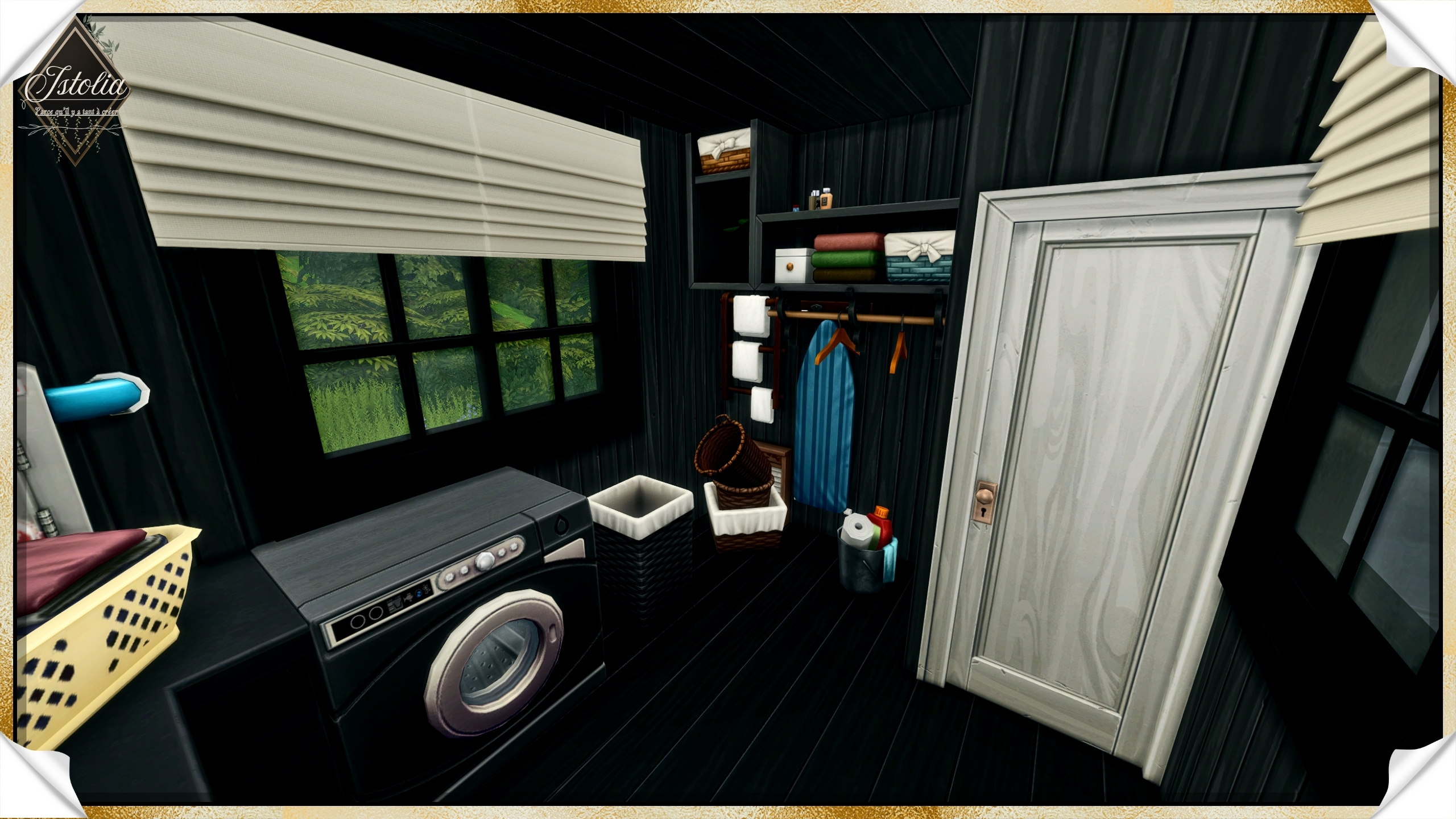 buanderie loft intérieur maison Linéa Sims 4