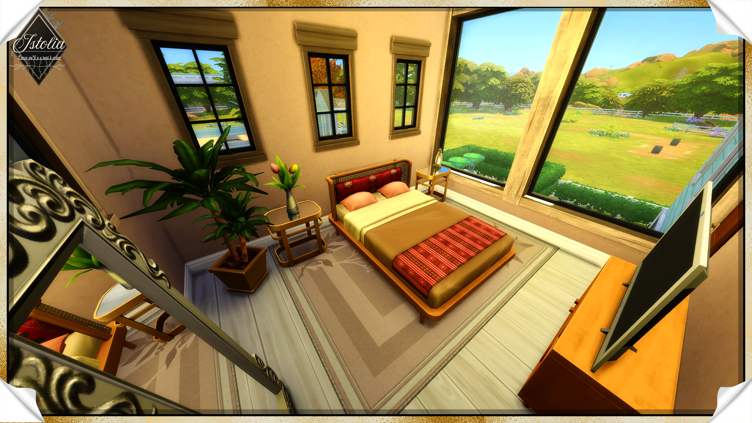 Chambre d’invités du ranch Sims 4