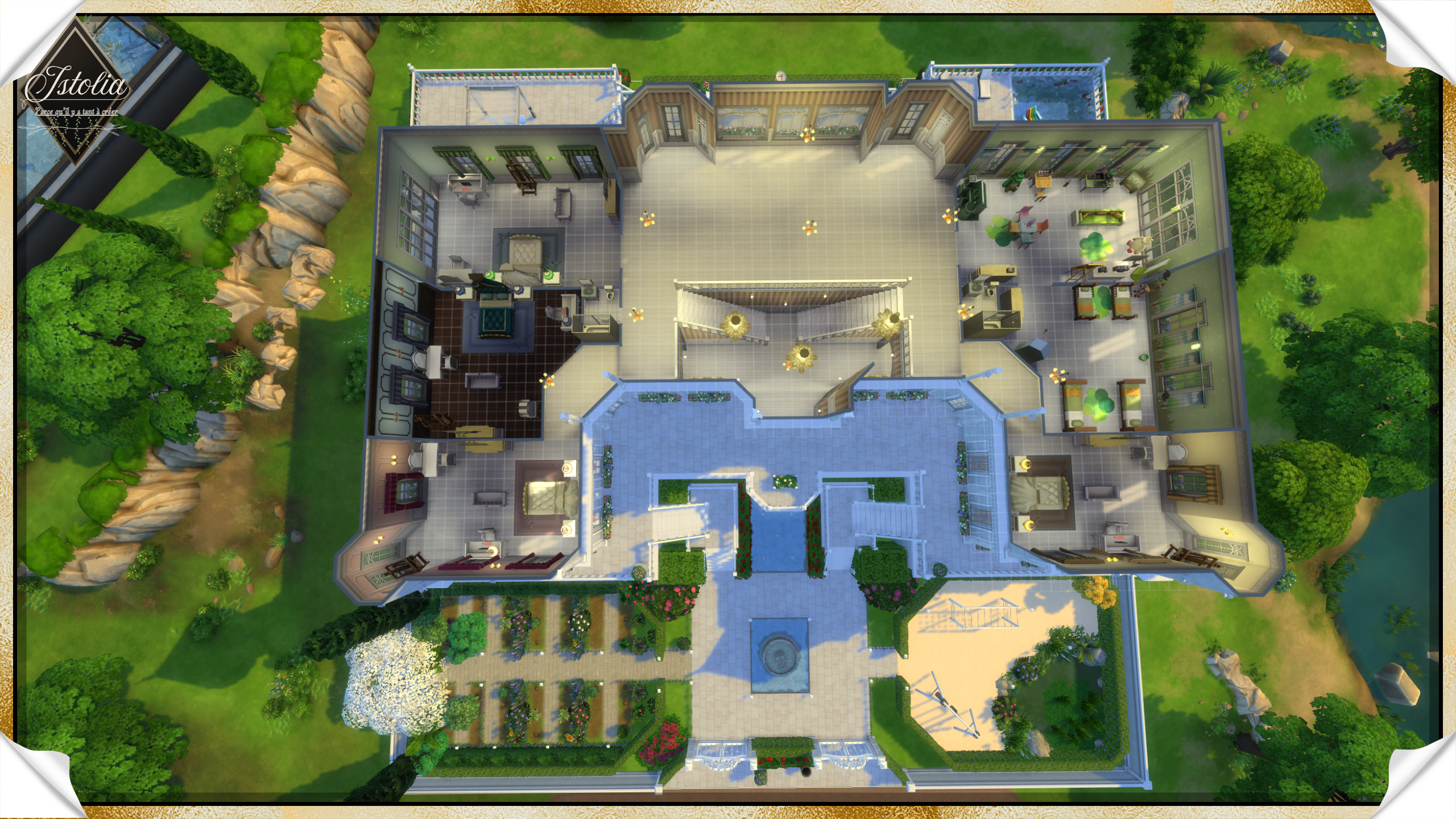 Sims 4 | Château de Chênaie salle de sport et espace fitness