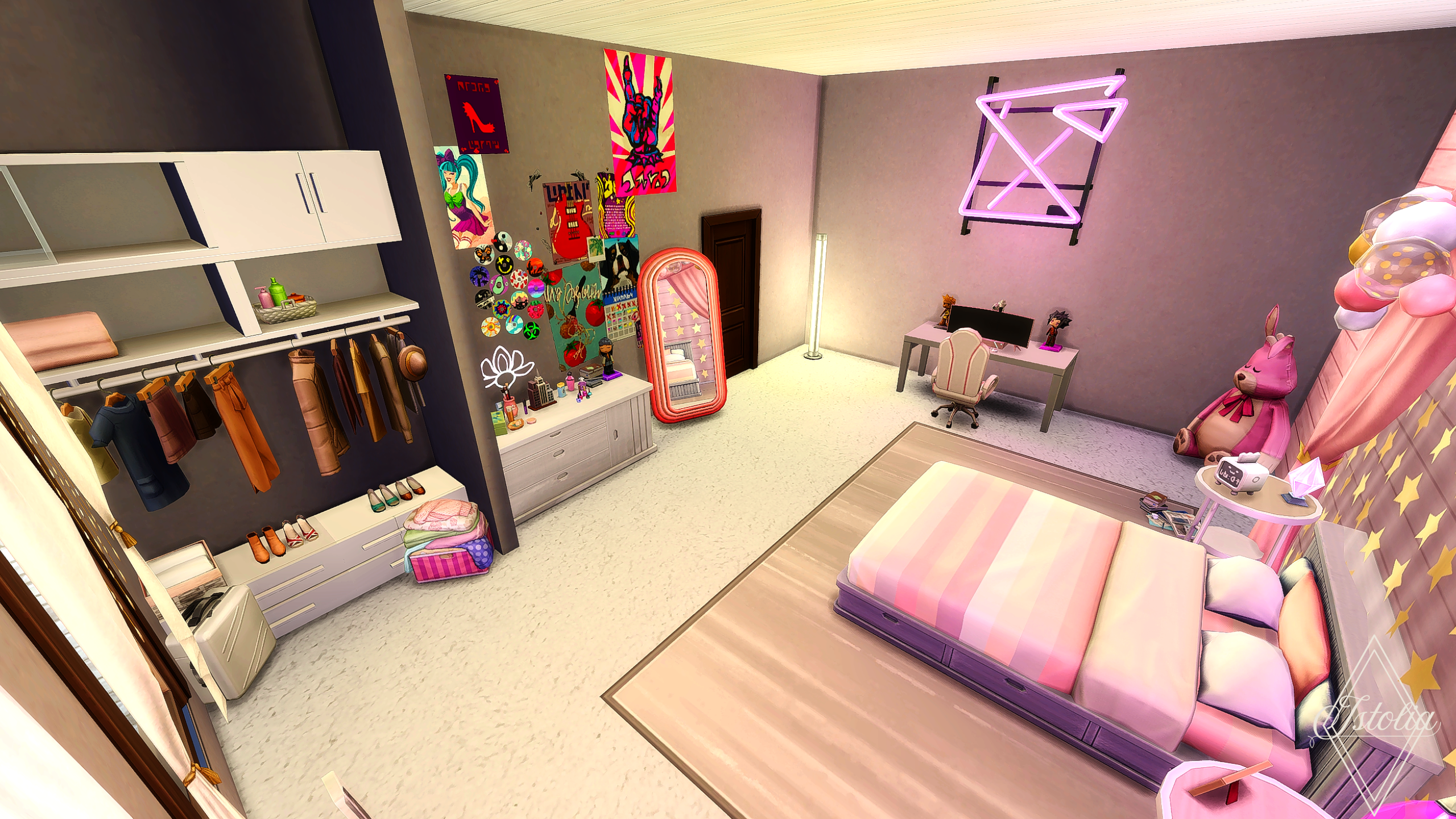 Les Sims 4 | Le Ranch Sabot 'O' Tac Chambre d’adolescent confortable – Sims 4