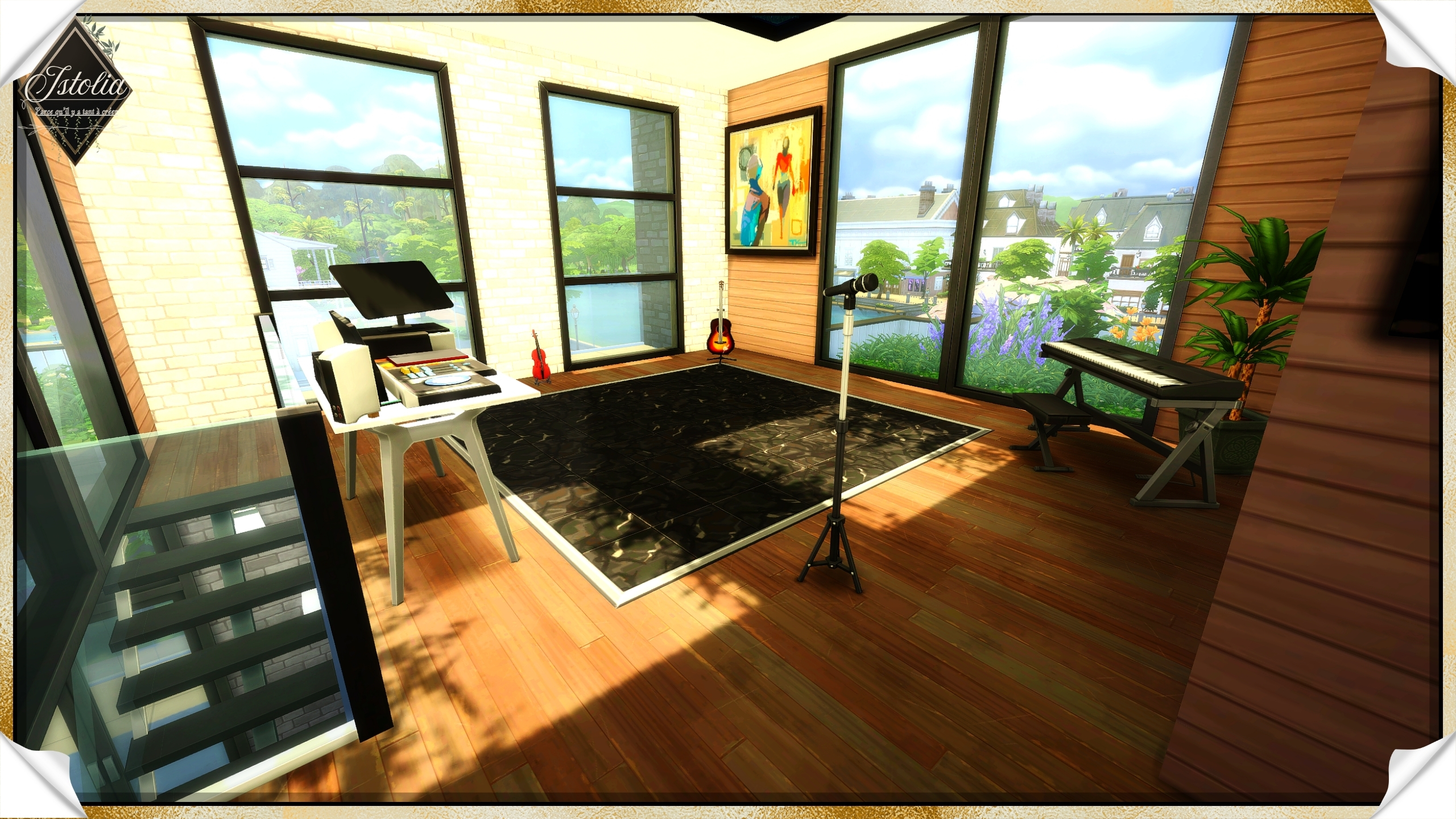 Les Sims 4 | La Verrière Salle de musique moderne dans Les Sims 4