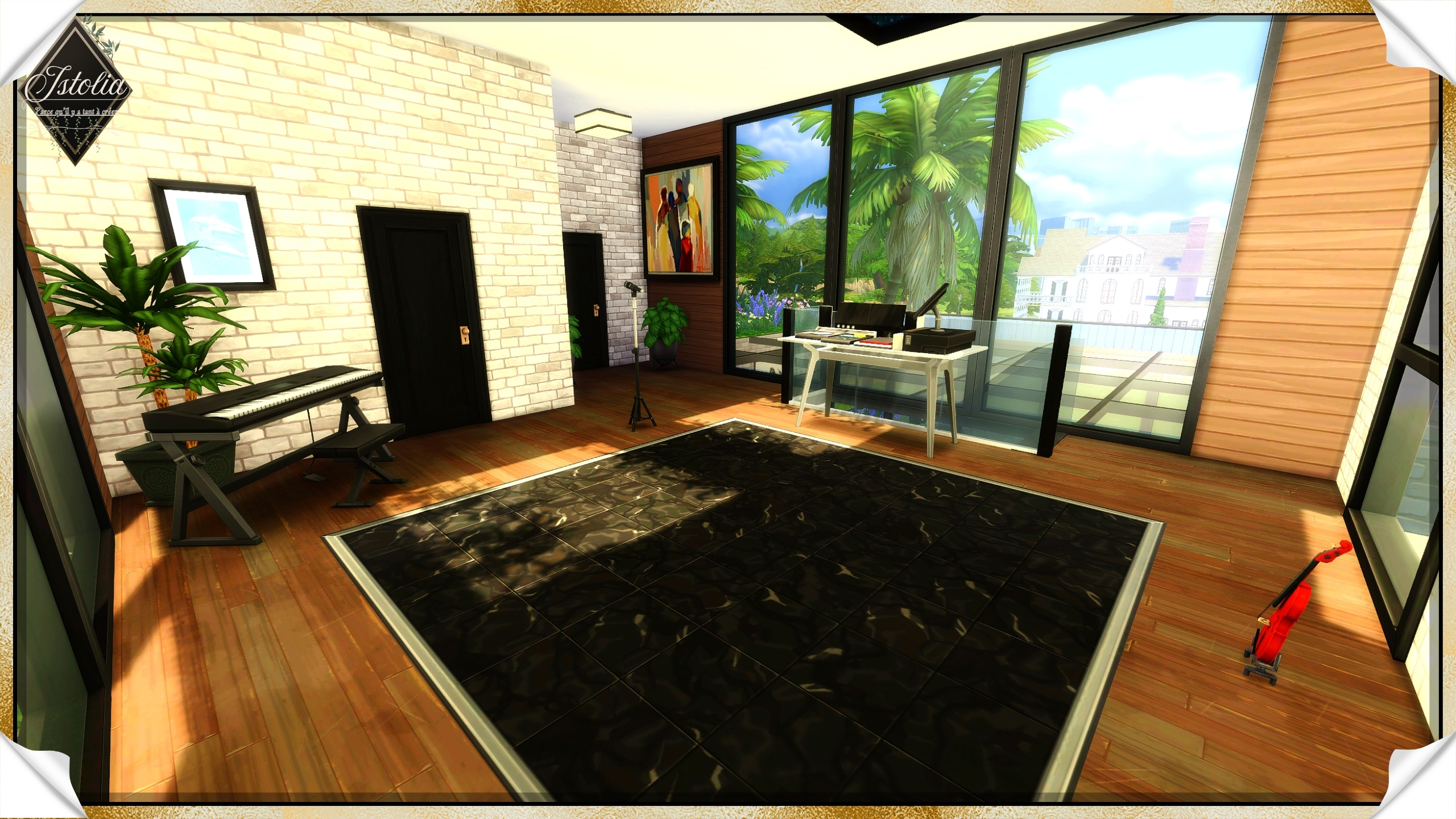 Les Sims 4 | La Verrière Studio de musique moderne sous verrière