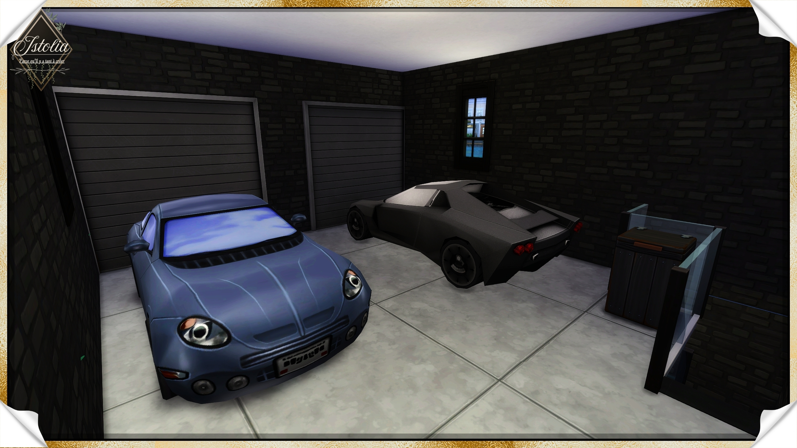 Les Sims 4 | La Verrière Garage moderne des Sims avec véhicule