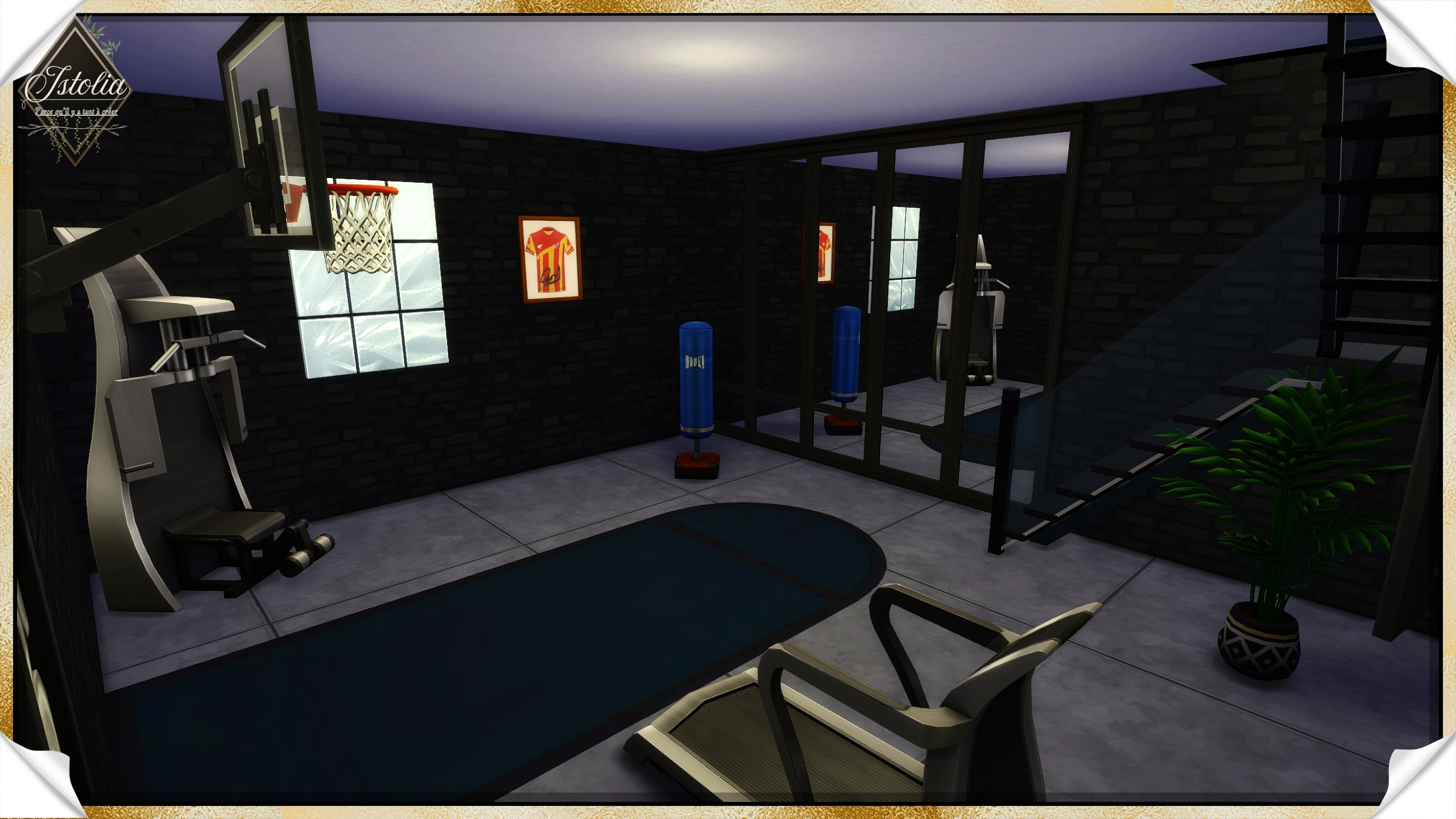 Les Sims 4 | La Verrière Sous-sol avec salle de sport moderne