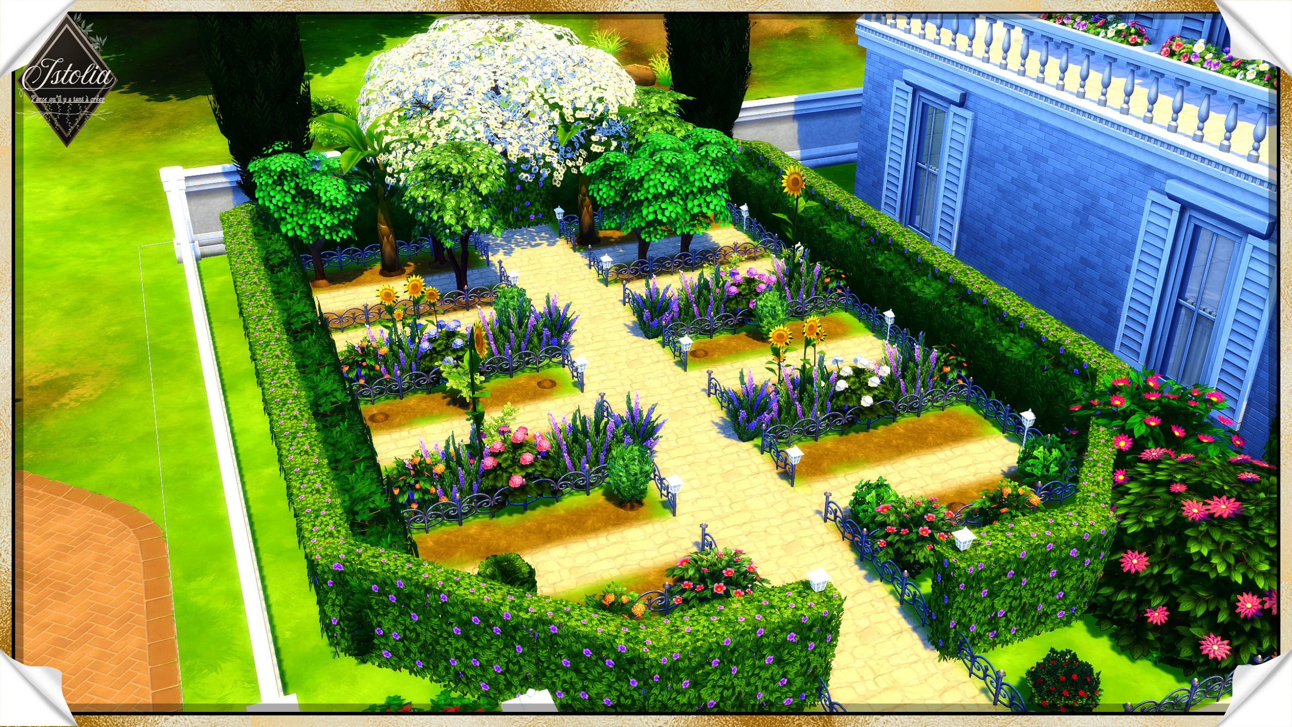 Sims 4 | Château de Chênaie jardin cultivable et potager