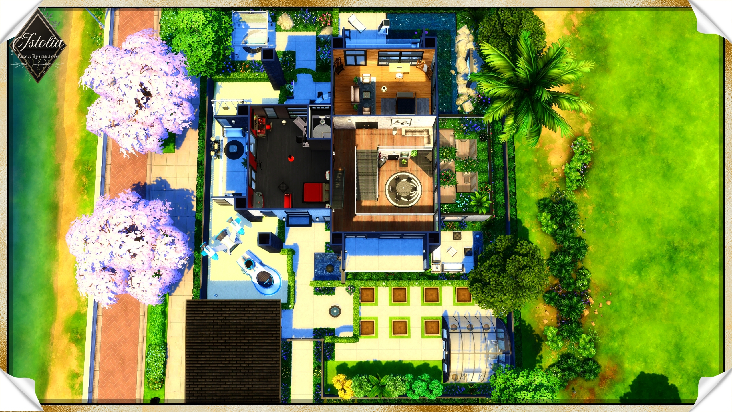 Les Sims 4 | La Verrière Plan premier étage maison moderne