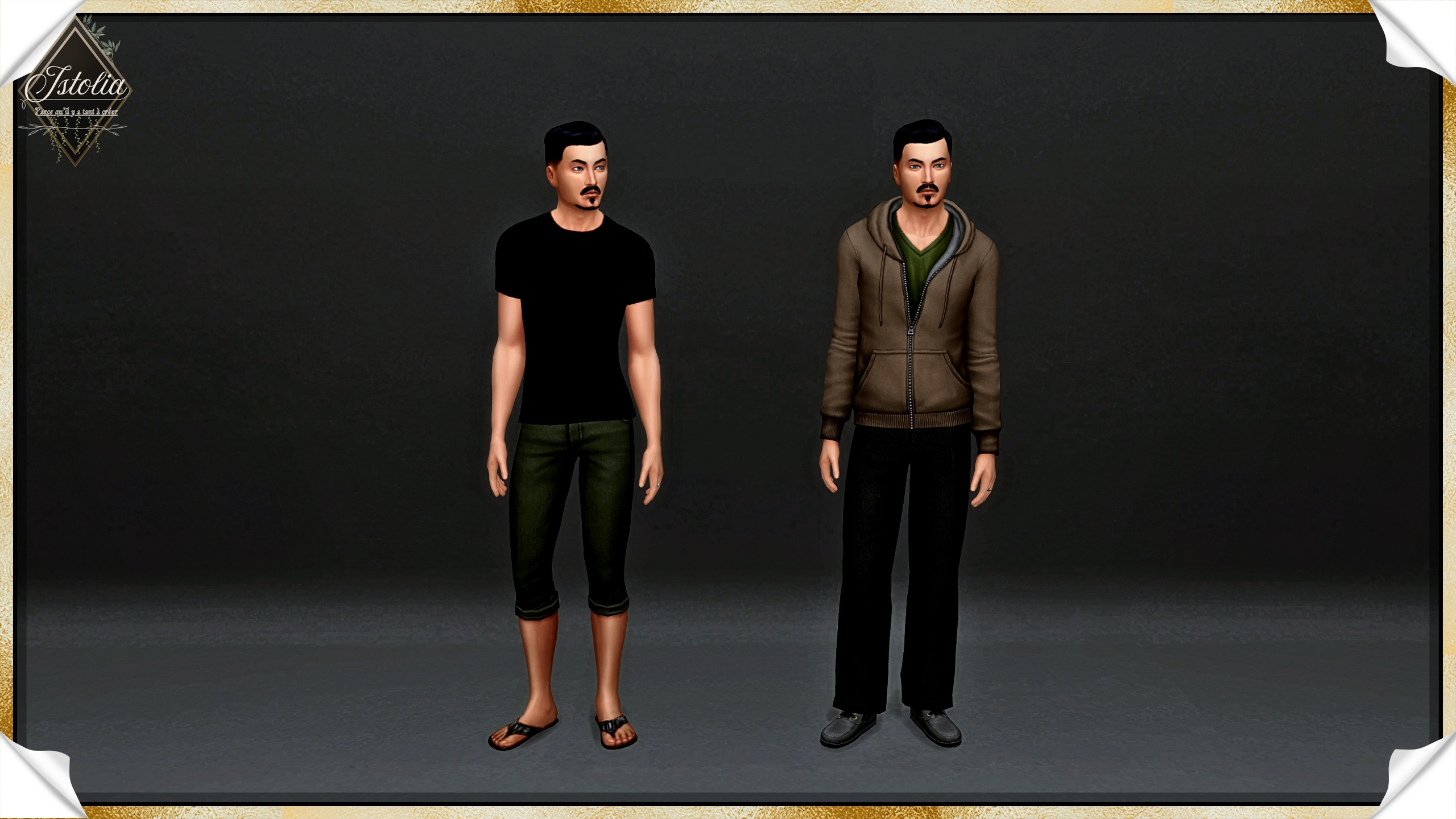 Les Sims 4 | Tom Leclerc Sim masculin Les Sims 4 en tenues temps chaud et temps froid.