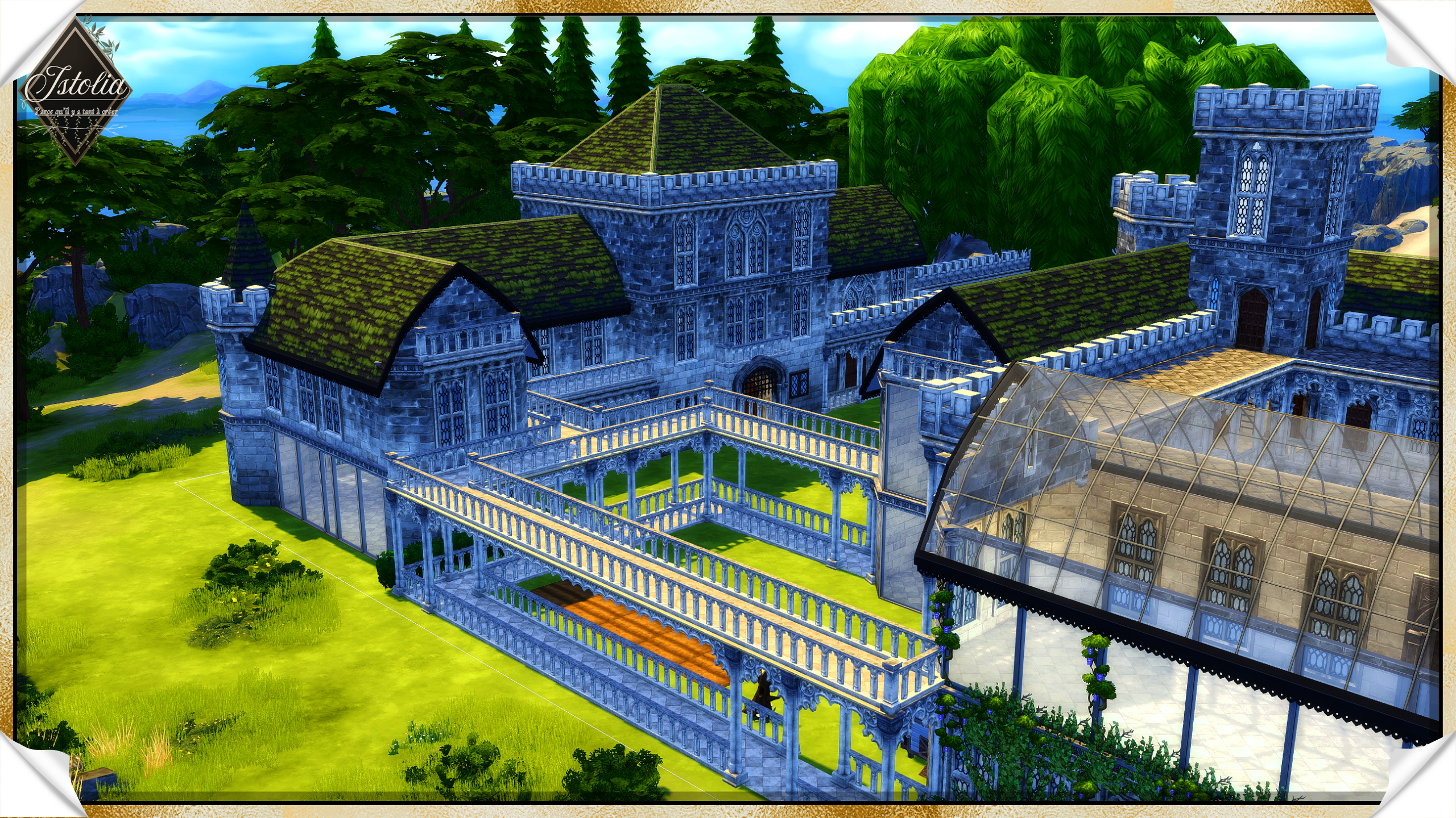 Les Sims 4 | Monastère/Château du vieux saule jardins monastère poulailler Sims 4