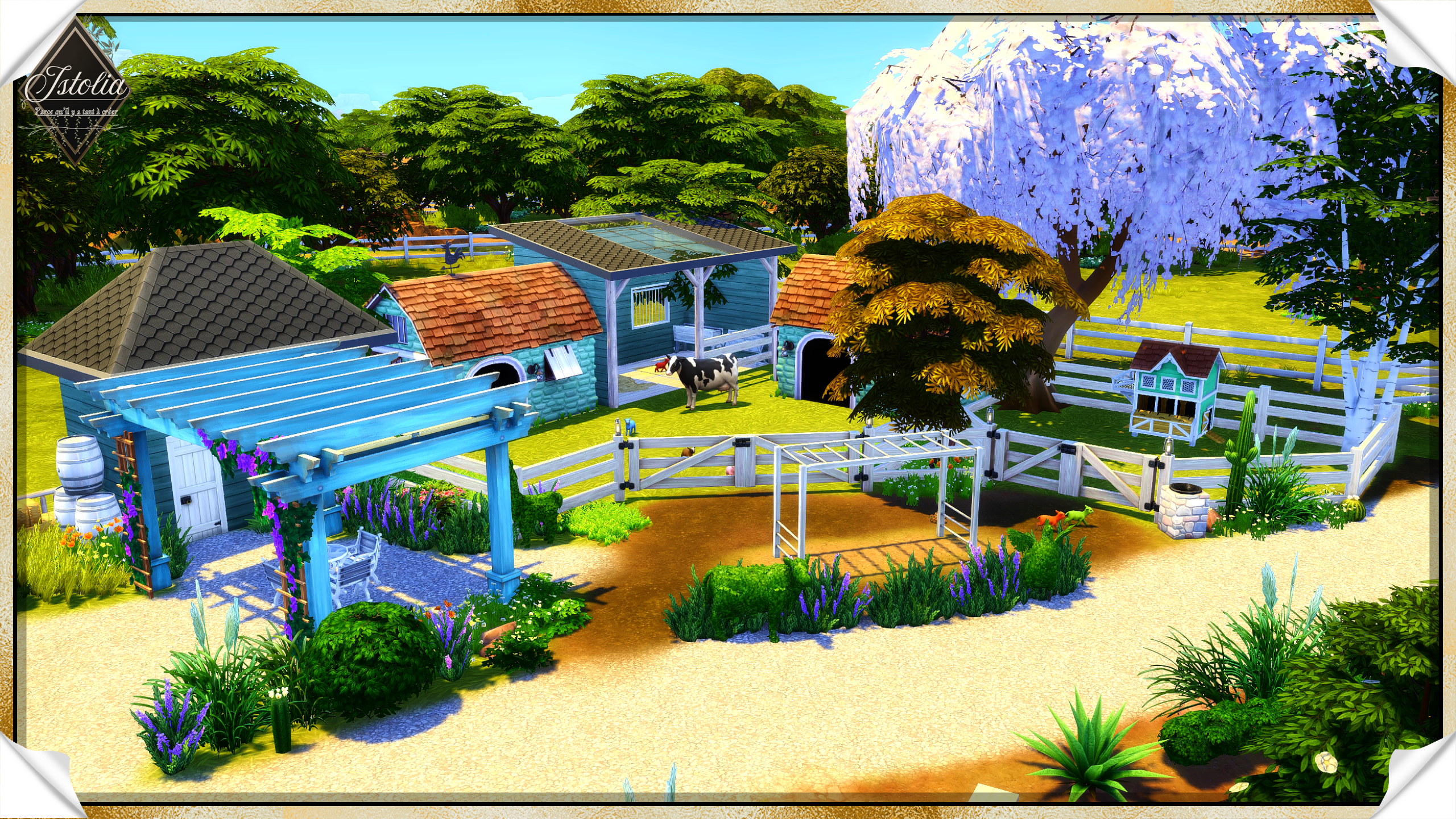 Enclos des animaux de la ferme Sims 4