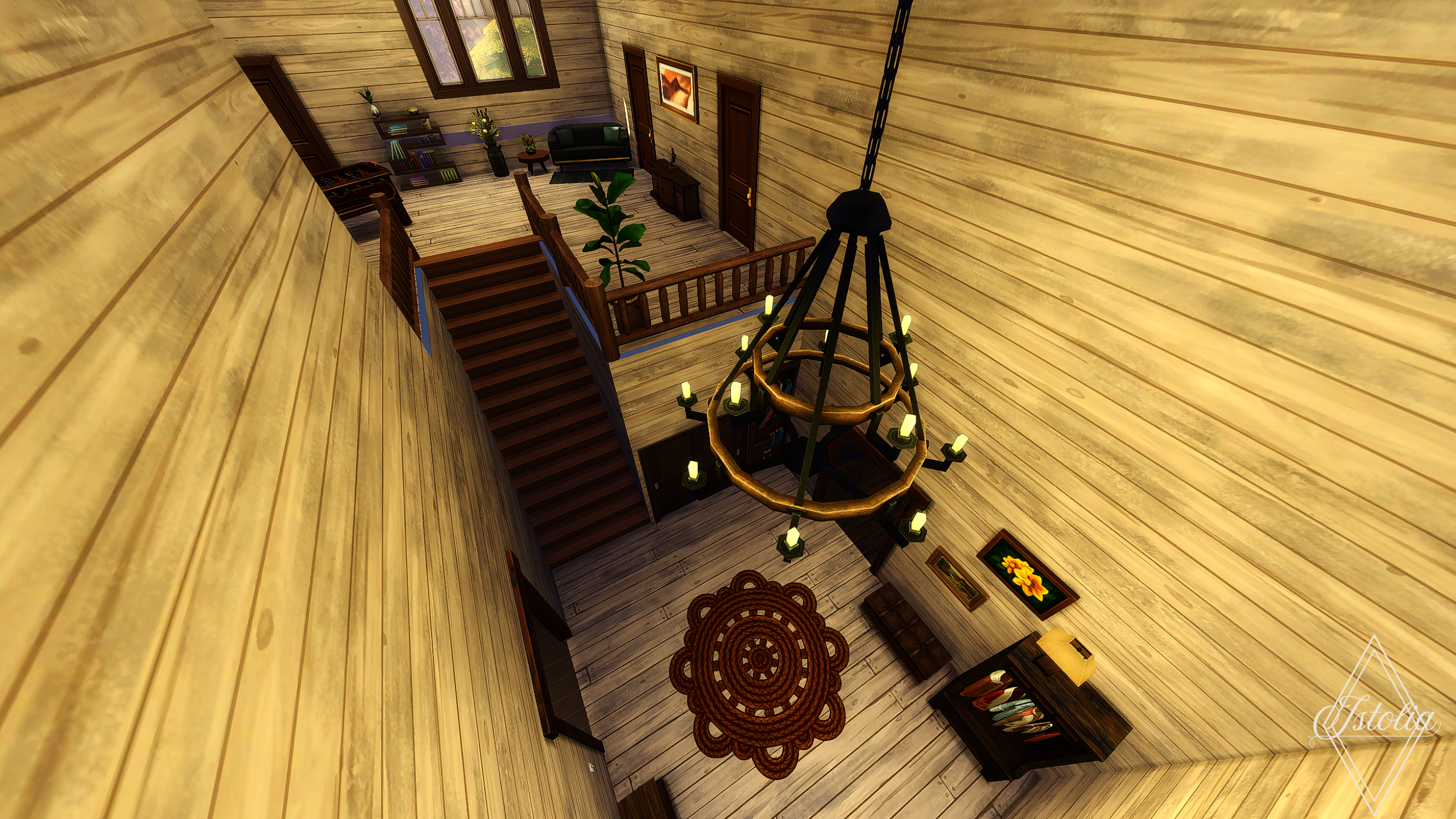 Les Sims 4 | Le Ranch Sabot 'O' Tac Grande entrée en bois – Ranch familial Sims 4