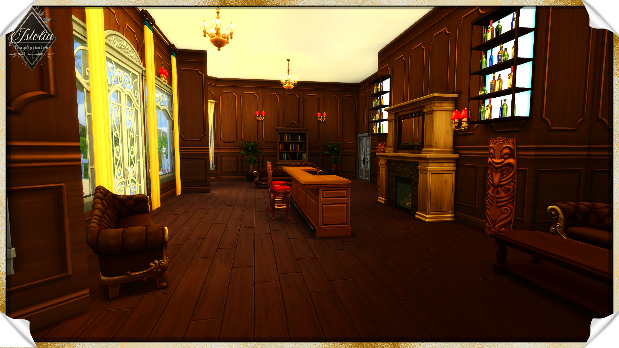 Sims 4 | Château de Chênaie salon de réception lumineux