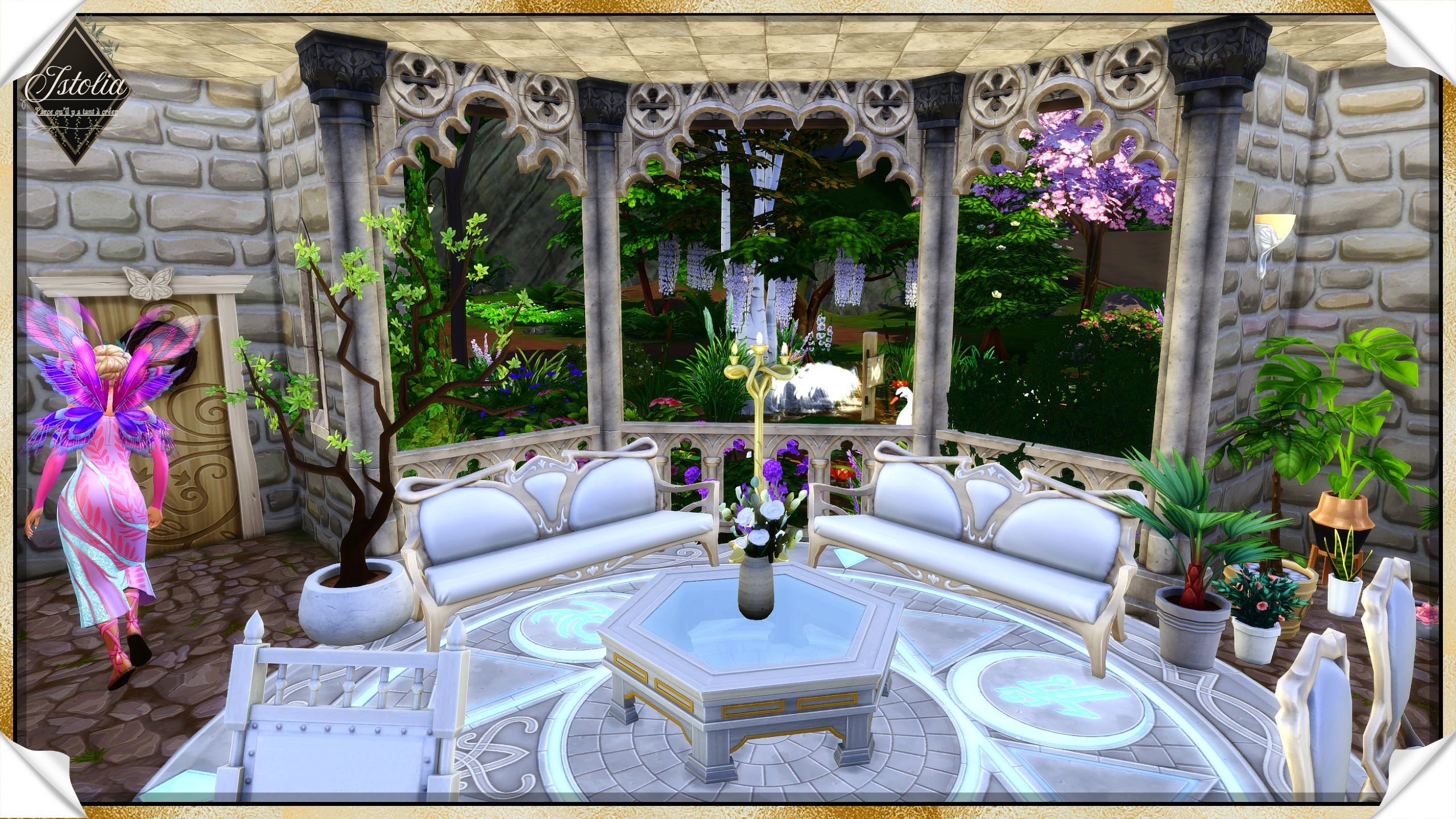 Les Sims 4 | Le Domaine d'Éther salon château Domaine d’Ether Sims 4