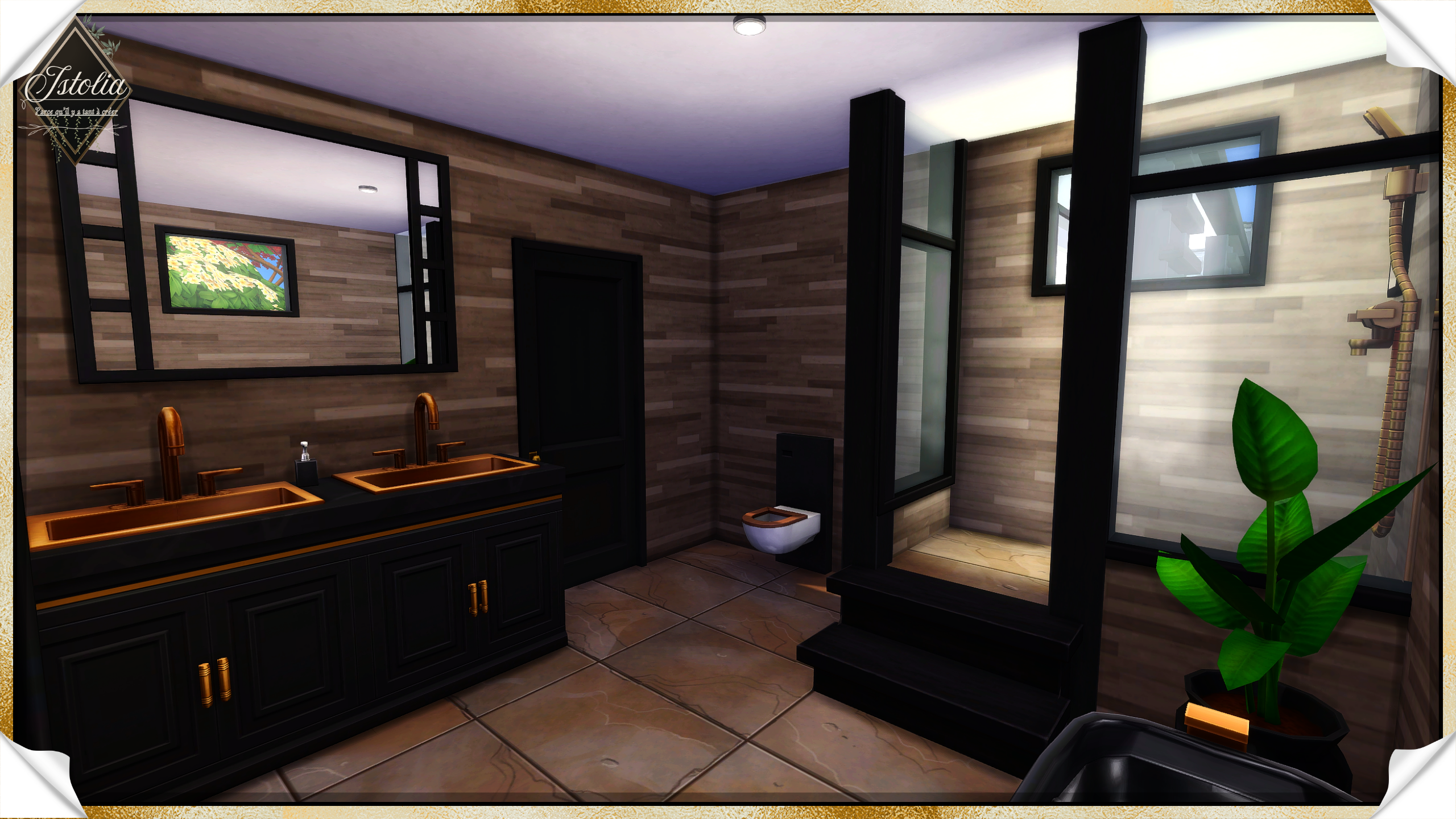 Les Sims 4 | Reflet de Lagune salle de bain moderne élégante Sims 4