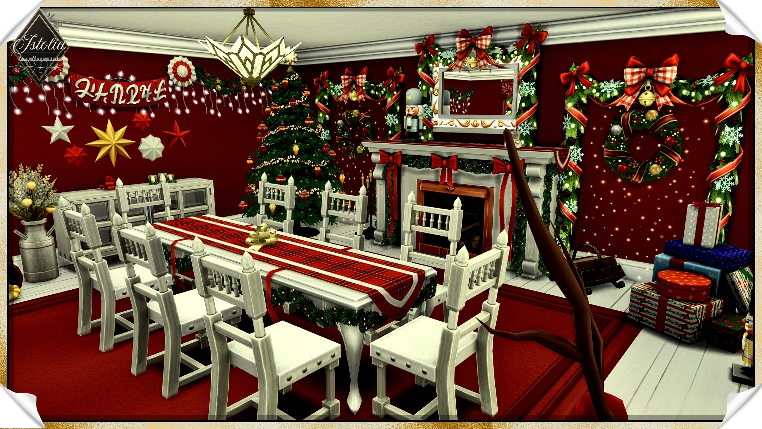 Les Sims 4 | La Salle à manger de Noël salle à manger noël sims 4 table vide attente repas