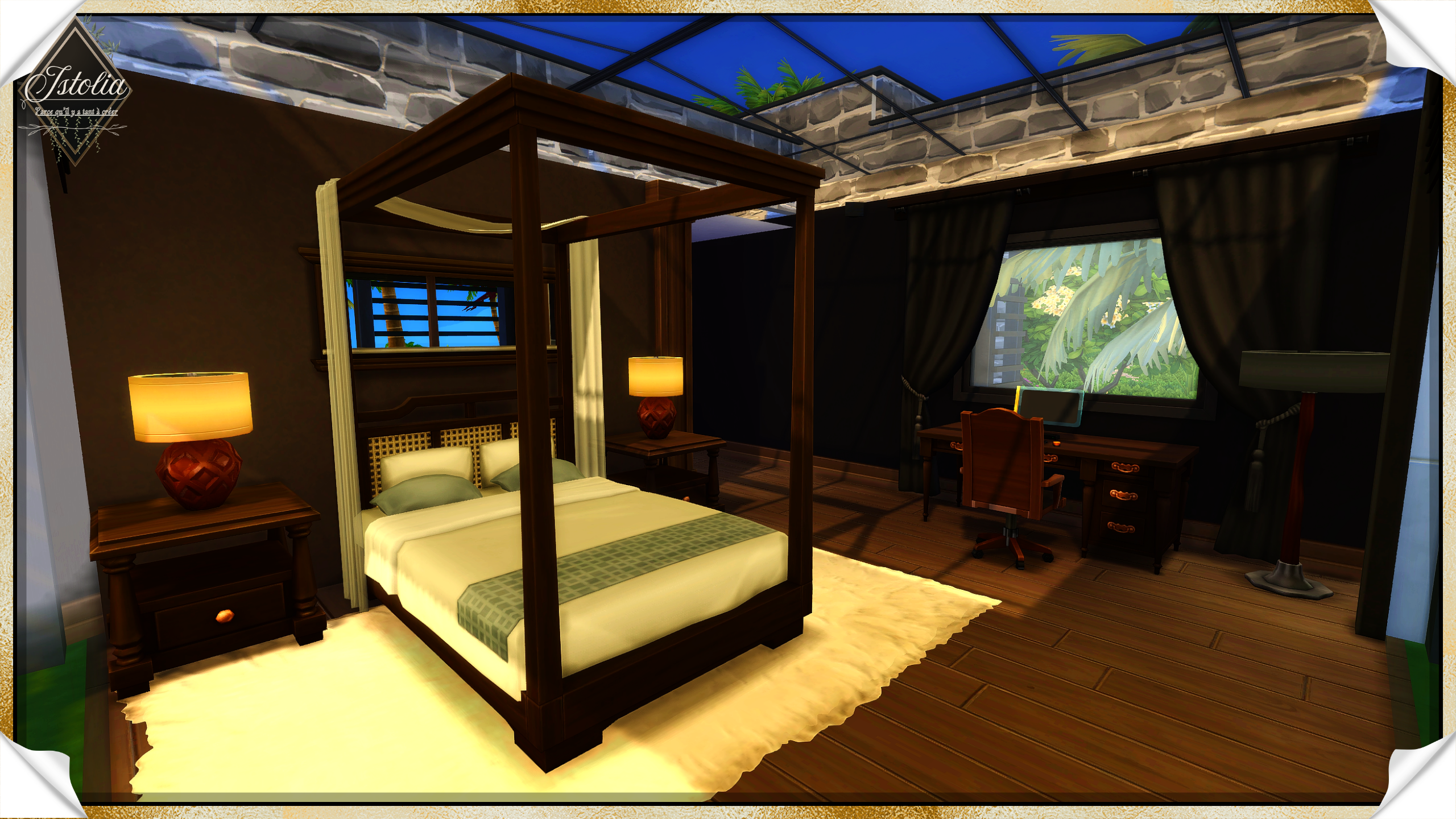 Les Sims 4 | Reflet de Lagune chambre parentale vue mer