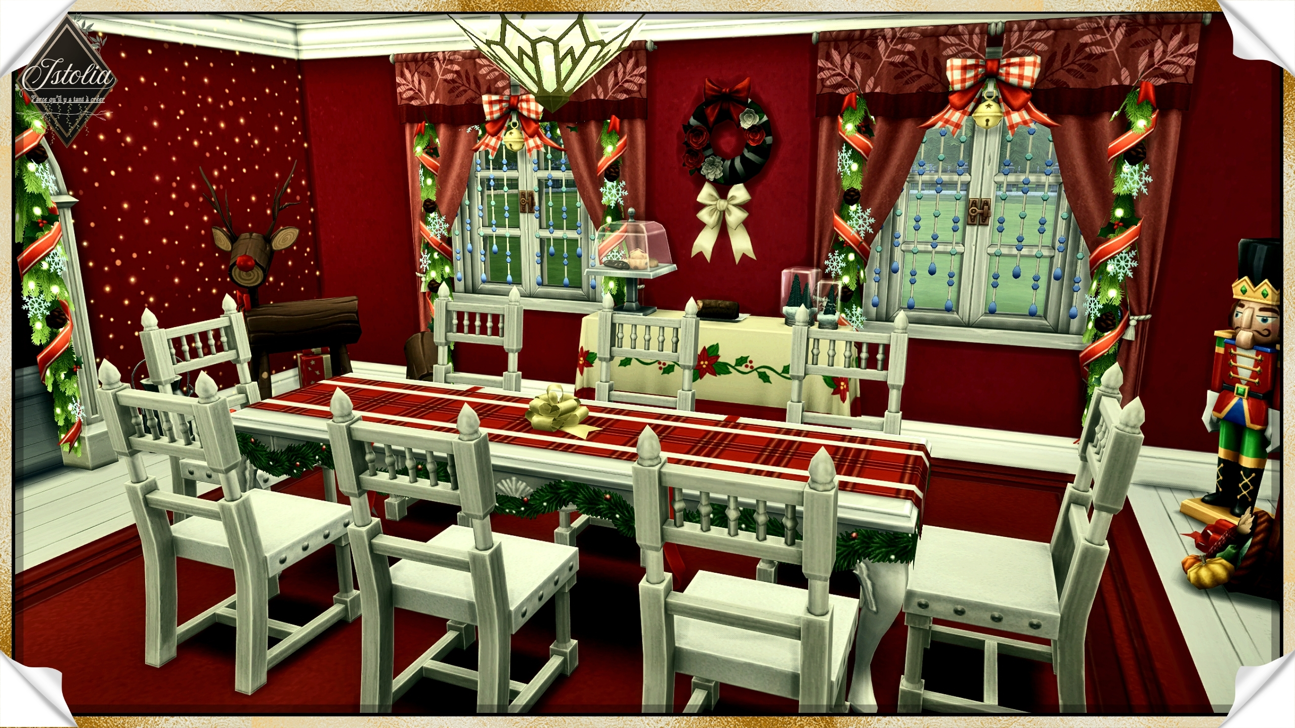 Les Sims 4 | La Salle à manger de Noël salle à manger noël sims 4 décorations repas festif