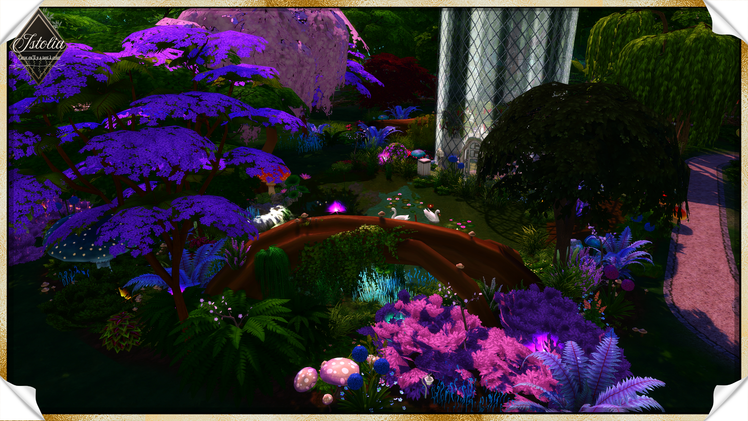 Les Sims 4 | L'Élixir d'Alsimy étang magique arbre courbé jour Sims 4