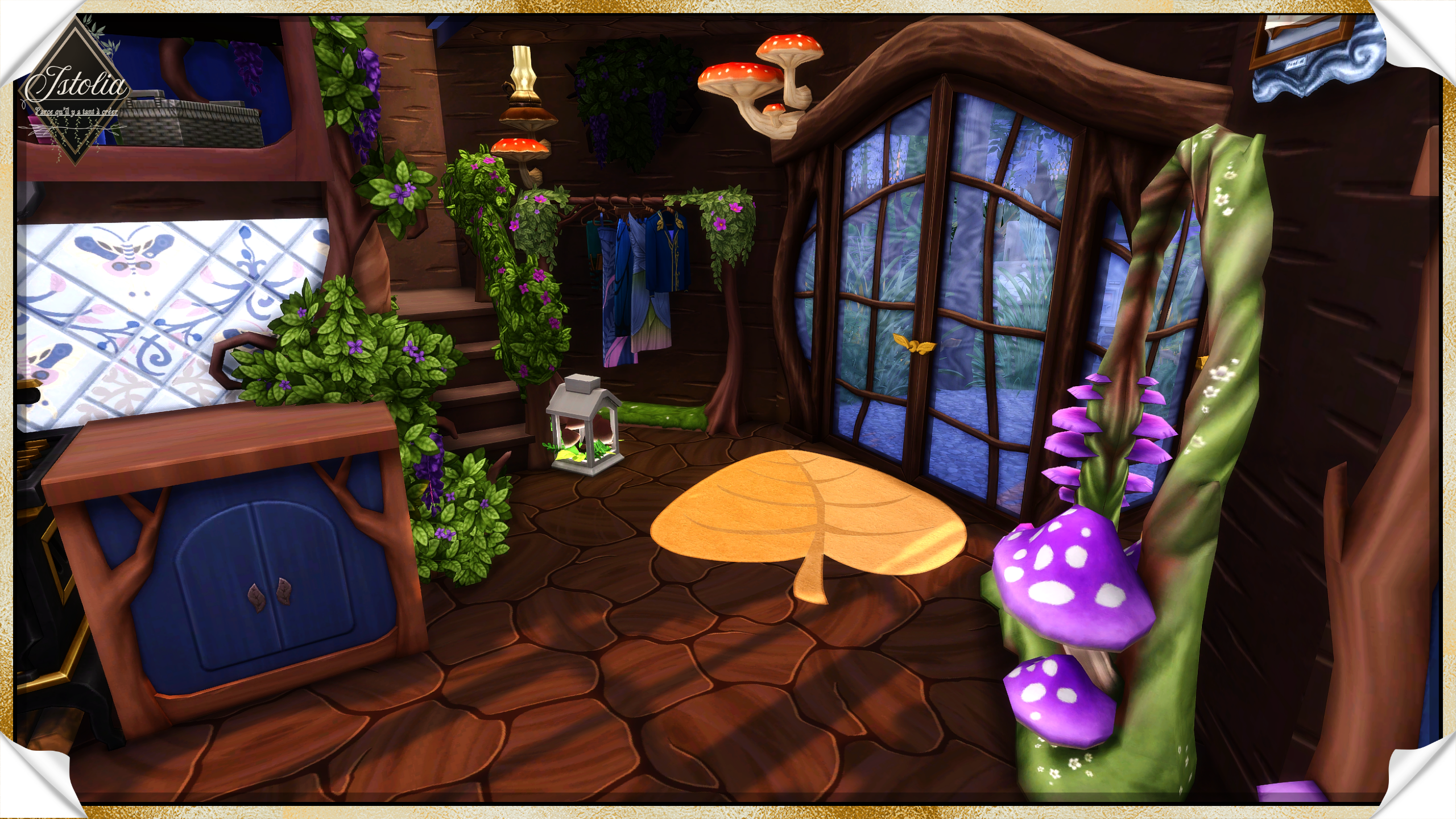 Les Sims 4 | La Botte de Terre entrée miroir magique escalier Sims 4