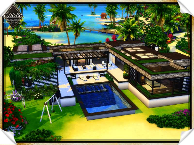 Villa ile paradisiaque sims 4