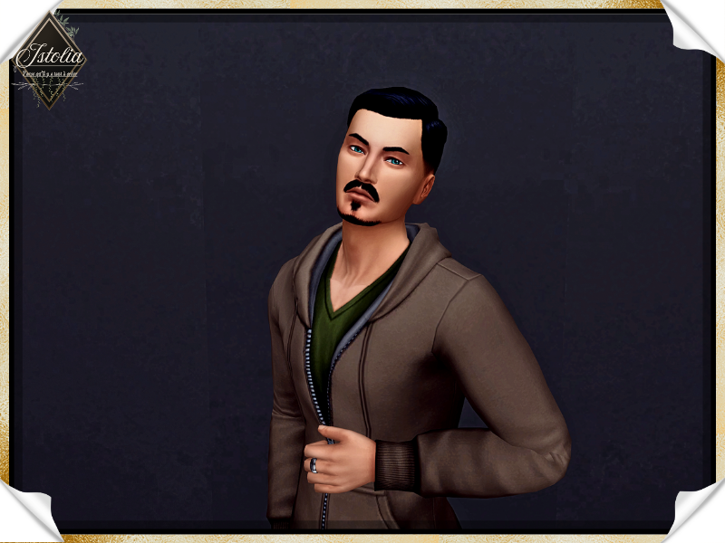 Sims 4 Homme brun au yeux bleu